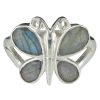 Faceted Labradorite Sterling Silver Butterfly Ring