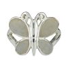 Faceted Moonstone Sterling Silver Butterfly Ring