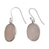 Faceted Rose Quartz Sterling Silver Earrings On Hooks