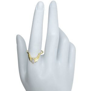 Moonstone Gold Plated Silver Ring