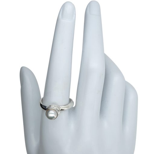 Pearl Sterling Silver Ring - Image 3