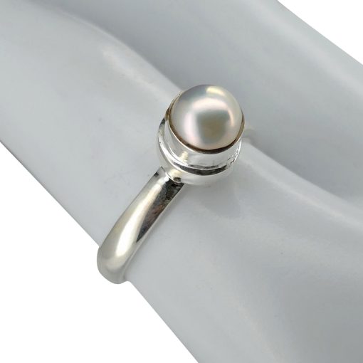 Pearl Sterling Silver Ring - Image 2
