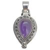 Amethyst Stering Silver Locket Pendant