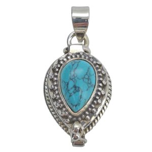 Howlite Stering Silver Locket Pendant