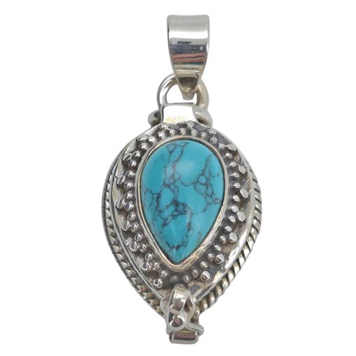 Howlite Stering Silver Locket Pendant