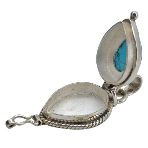 Howlite Stering Silver Locket Pendant - Image 3