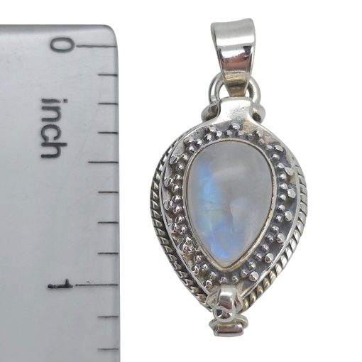 Moonstone Stering Silver Locket Pendant - Image 4
