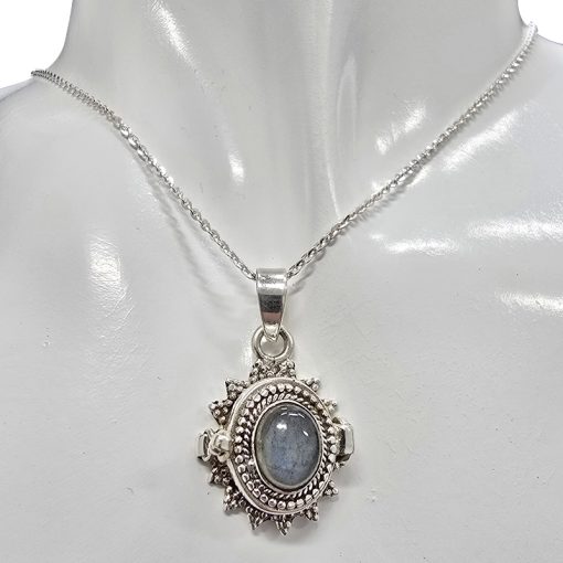 Labradorite Sterling Silver Locket Pendant - Image 2