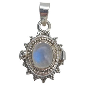 Moonstone Sterling Silver Locket Pendant