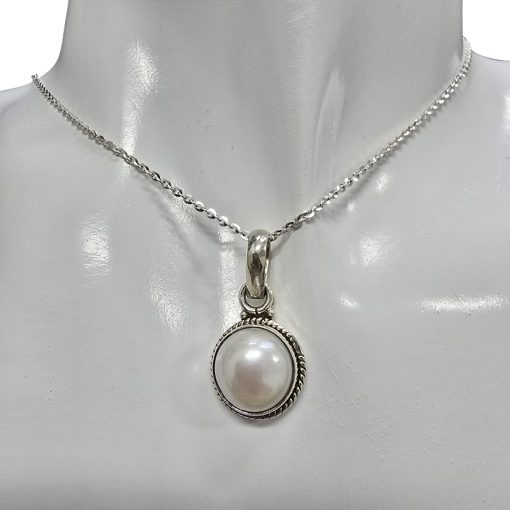 Pearl Sterling Silver Pendant - Image 2