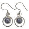 Black Onyx Sterling Silver Earrings On Hooks