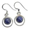 Lapis Sterling Silver Earrings On Hooks