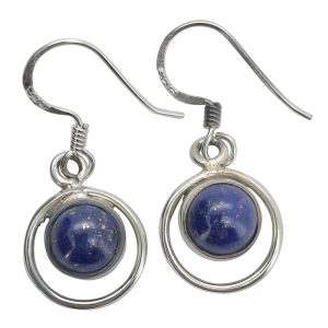 Lapis Sterling Silver Earrings On Hooks