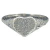 Sterling Silver Textured Heart Ring