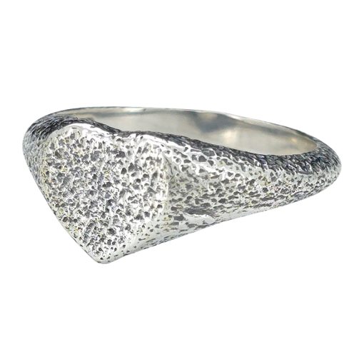 Sterling Silver Textured Heart Ring