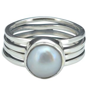 Pearl Sterling Silver Ring