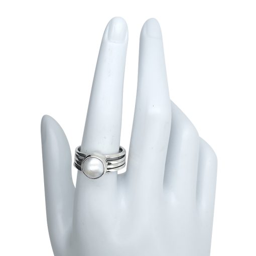 Pearl Sterling Silver Ring - Image 2