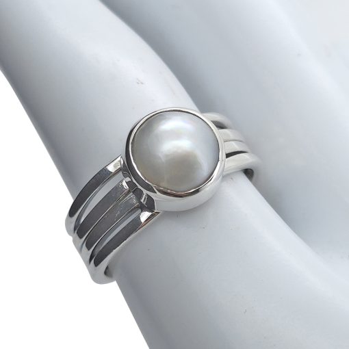 Pearl Sterling Silver Ring - Image 4