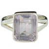 Faceted Amethyst Sterling Silver Ring