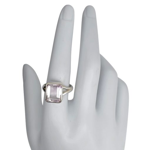Faceted Amethyst Sterling Silver Ring - Image 3