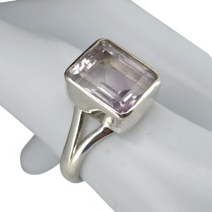 Alternative view of Faceted Amethyst Sterling Silver Ring