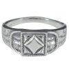 Sterling Silver Diamond Design Ring