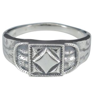 Sterling Silver Diamond Design Ring