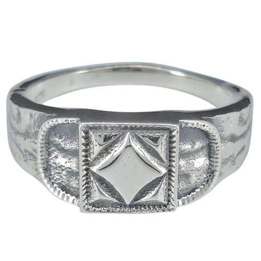 Sterling Silver Diamond Design Ring