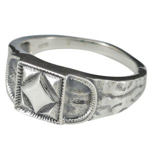 Sterling Silver Diamond Design Ring