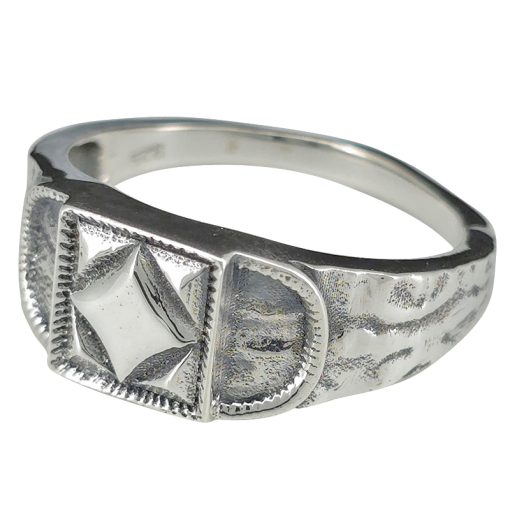 Sterling Silver Diamond Design Ring