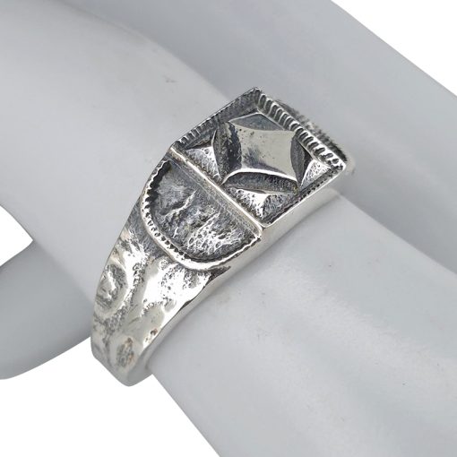 Sterling Silver Diamond Design Ring - Image 2