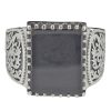 Black Onyx Sterling Silver Men's Ring