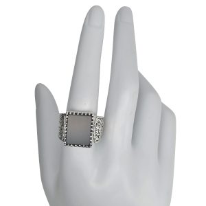Black Onyx Sterling Silver Men's Ring