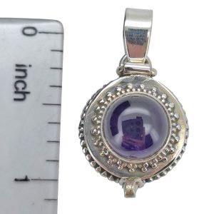 Amethyst Sterling Silver Locket Pendant