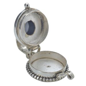 Black Onyx Sterling Silver Locket Pendant