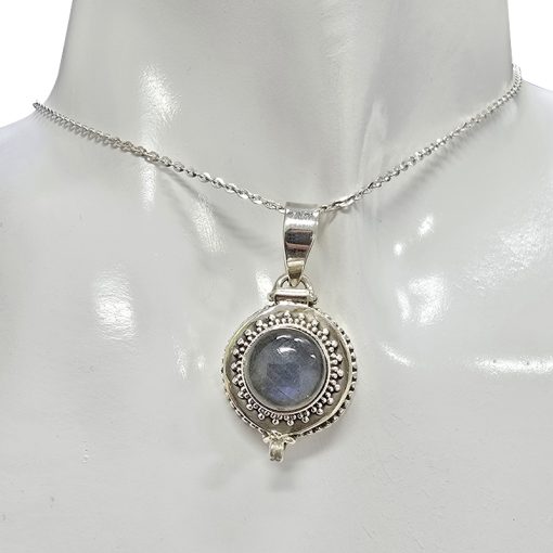 Labradorite Sterling Silver Locket Pendant
