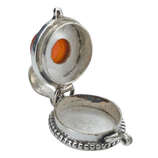 Red Onyx Sterling Silver Locket Pendant - Image 3
