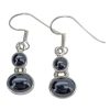 Black Onyx Sterling Silver Earrings On Hooks