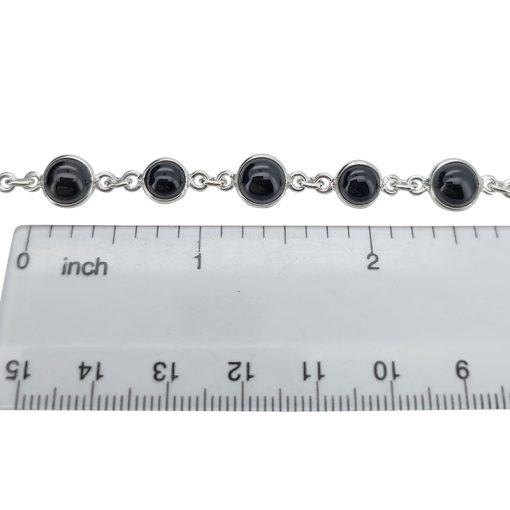 Black Onyx Sterling Silver Link Bracelet - Image 3