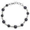 Black Onyx Sterling Silver Link Bracelet