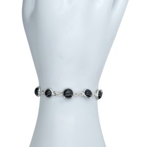 Alternative view of Black Onyx Sterling Silver Link Bracelet