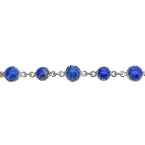Lapis Sterling Silver Link Bracelet
