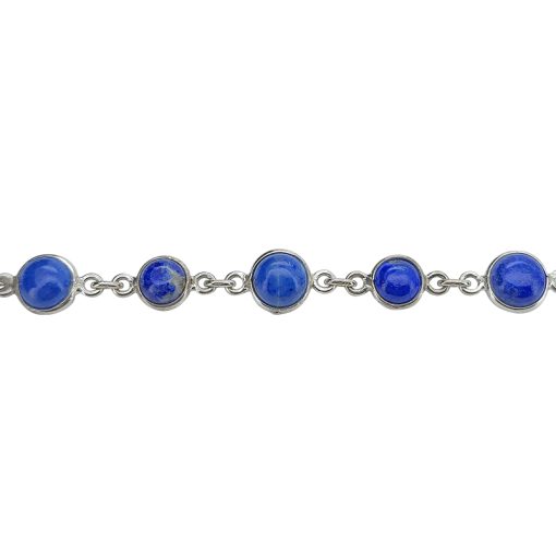 Lapis Sterling Silver Link Bracelet