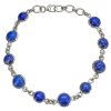 Lapis Sterling Silver Link Bracelet