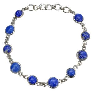 Lapis Sterling Silver Link Bracelet
