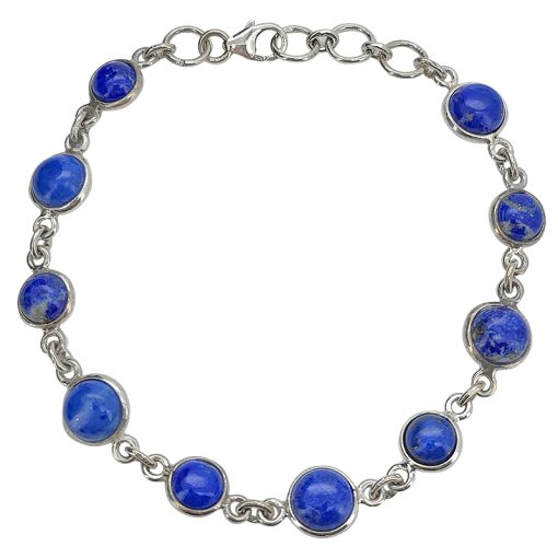 Lapis Sterling Silver Link Bracelet