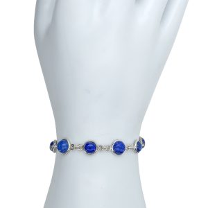 Alternative view of Lapis Sterling Silver Link Bracelet