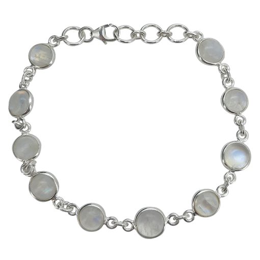 Moonstone Sterling Silver Link Bracelet
