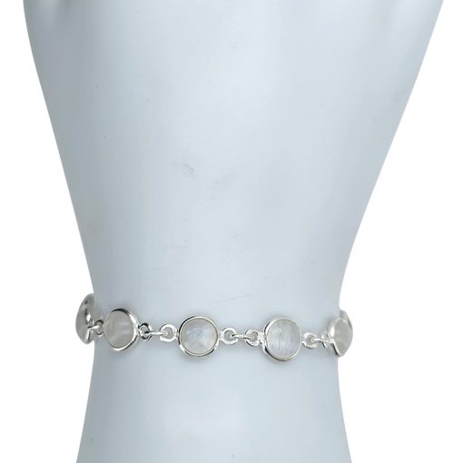 Moonstone Sterling Silver Link Bracelet - Image 2