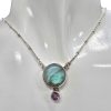 Labradorite/Amethyst Sterling Silver Necklace 20"